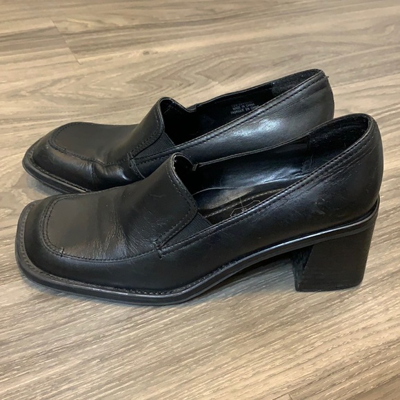 90s chunky heels black leather comfy - Picture 6 of 7